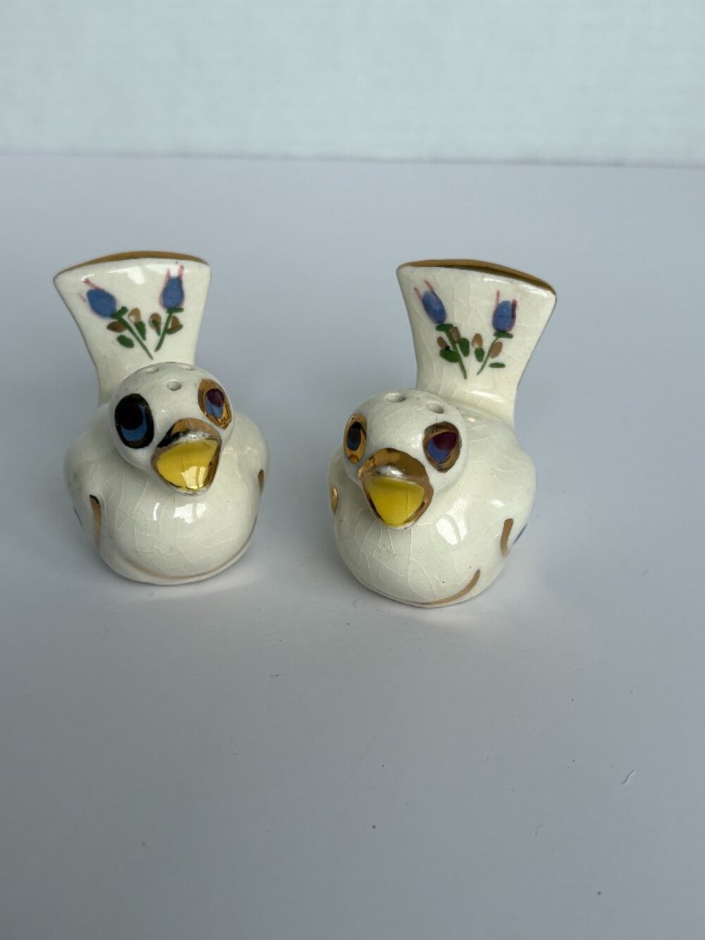 Vintage Ceramic Baby Bird Salt and Pepper Shakers